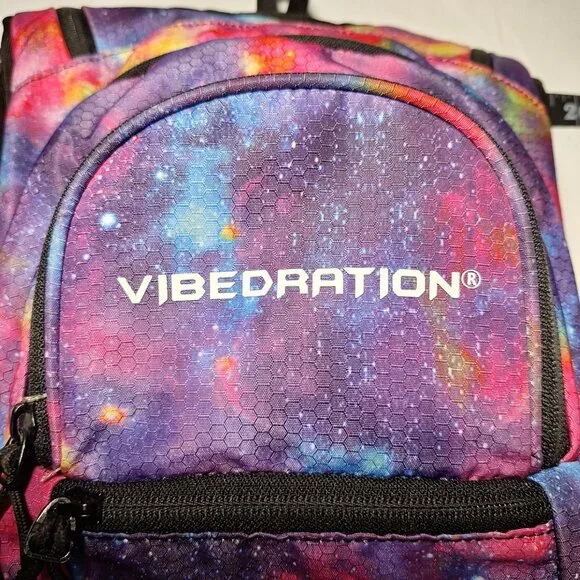 Vibedration Hydration Backpack w/o bladder - purple red galaxy - Used Hydration Backpack - Purple Iridescent Holographic – Vibe  main image 3